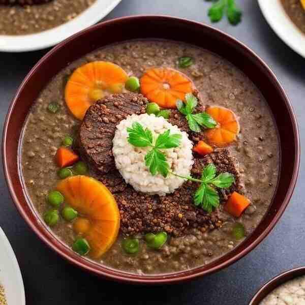 Каша пшённая с говяжьей тушёнкой